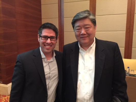 Dennis Shorts, EMBA 43 and his uncle, Henry Yin. 