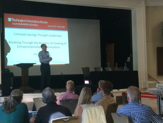 Ron King, opening the panel discussion in Colorado Springs on May 27