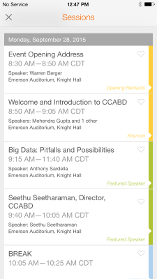 Event Agenda appeared on the Event App by Bonfyre.