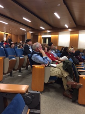 Potential investors listening to the Prosper Demo Day pitches.