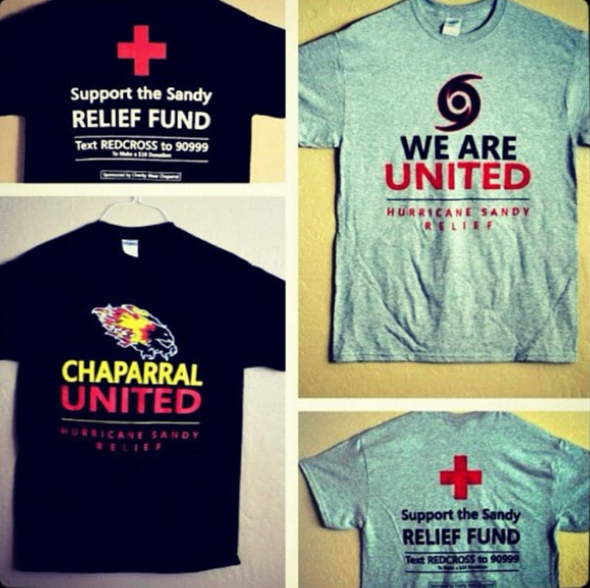 An example of the first t-shirts created by Charity Wear