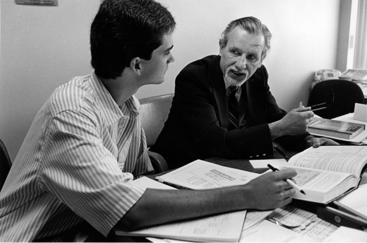 Nicholas Dopuch working with a student in 1988.
