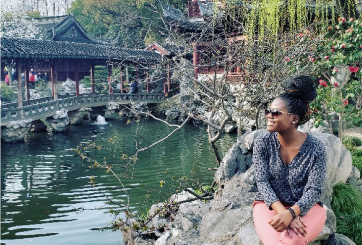 Sharon Mazimba at the Yu Garden in Shanghai.