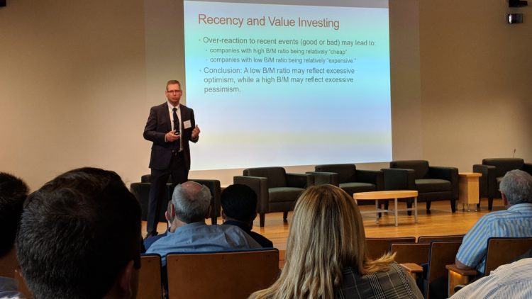 Ohad Kadan, finance professor at Olin, presents at the 2018 wealth and asset management conference.