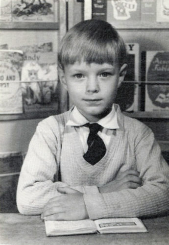 Mark Taylor, approximately 10 years old in Warwickshire, England.